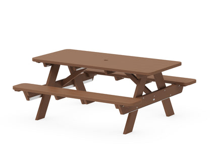 POLYWOOD® Park 72" Picnic Table in Teak