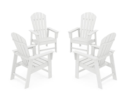 POLYWOOD® 4-Piece South Beach Casual Chair Conversation Set in White