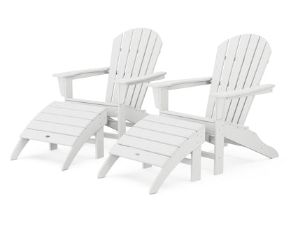 POLYWOOD® South Beach 4-Piece Adirondack Set in White