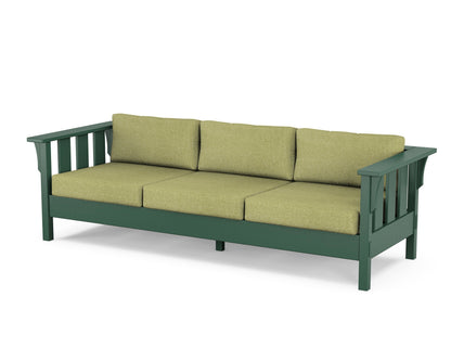 Martha Stewart by POLYWOOD® Acadia Deep Seating Sofa in Green / Chartreuse Boucle