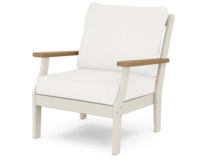 POLYWOOD® Braxton Deep Seating Chair in Sand / Natural / Natural Linen