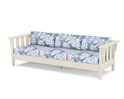 Martha Stewart by POLYWOOD® Acadia Deep Seating Sofa in Sand / Leaf Sky Blue