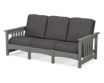 POLYWOOD® Club Mission Sofa in Slate Grey / Ash Charcoal