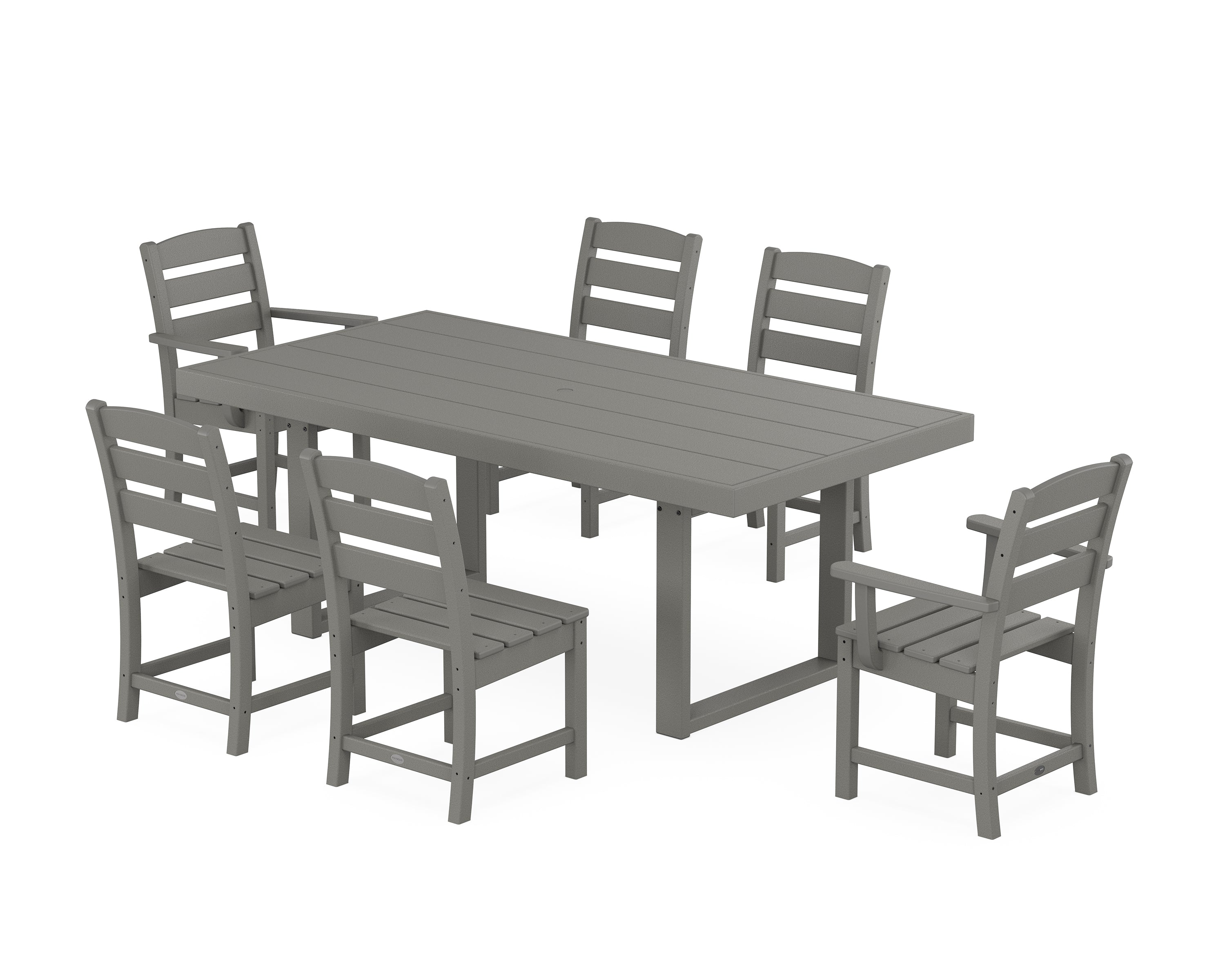 POLYWOOD® Lakeside 7-Piece Dining Set in Slate Grey