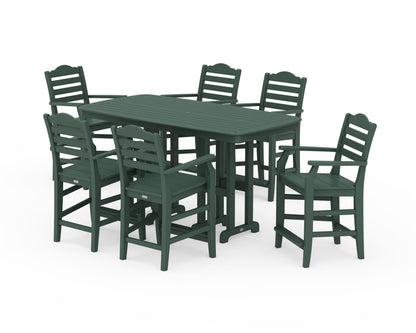 Draper James™ by  POLYWOOD® Savannah Arm Chair 7-Piece Counter Set in Green