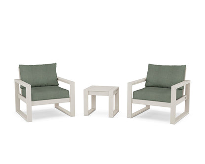 POLYWOOD® EDGE Sectional 3-Piece Deep Seating Set in Sand / Cast Sage