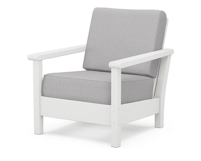 POLYWOOD® Harbour Deep Seating Chair in White / Granite
