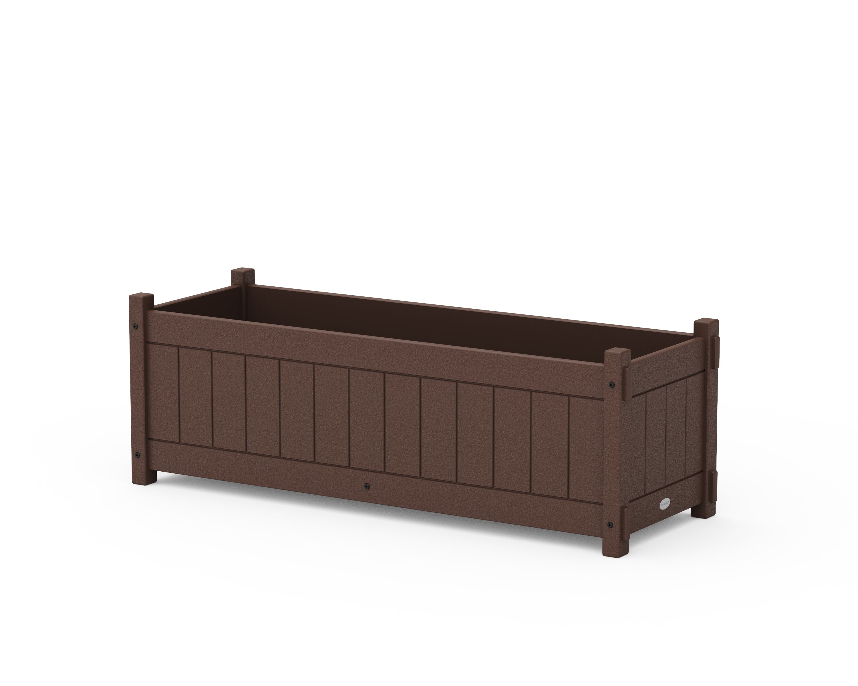 POLYWOOD® Vineyard Rectangle Triple Planter Box in Mahogany