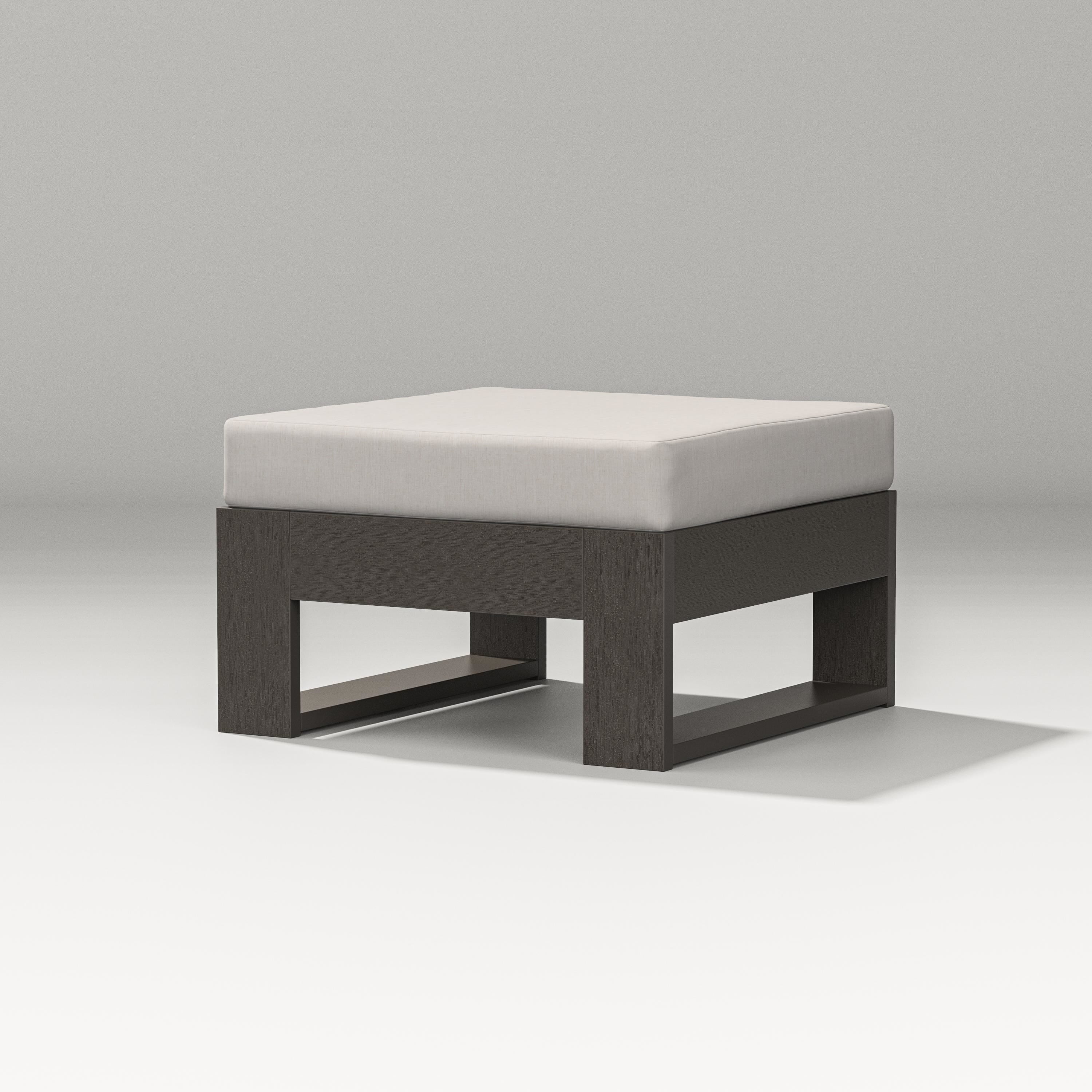 PW Designer Series Latitude Lounge Ottoman in Vintage Coffee / Cast Ash