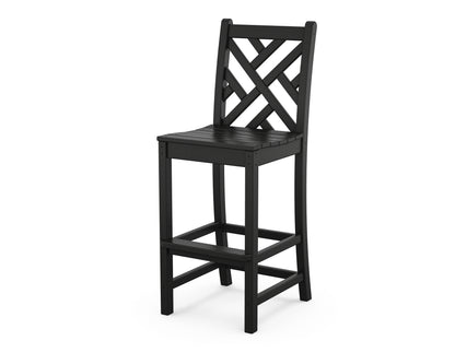POLYWOOD® Chippendale Bar Side Chair in Black