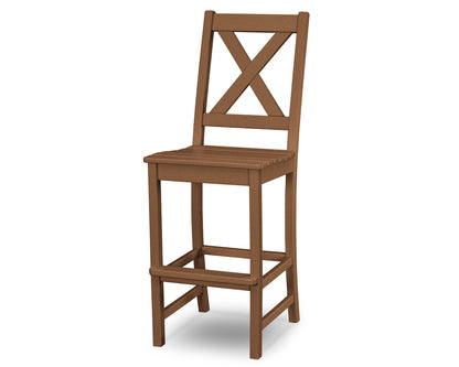 POLYWOOD® Braxton Bar Side Chair in Teak