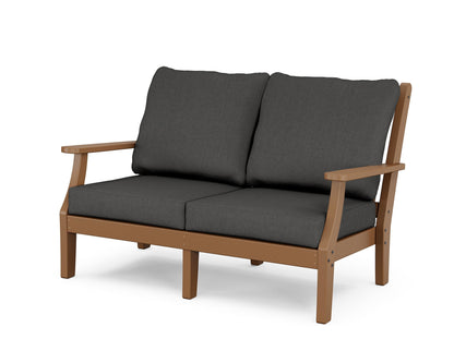 Country Living Wovendale Deep Seating Loveseat in Teak / Spectrum Carbon