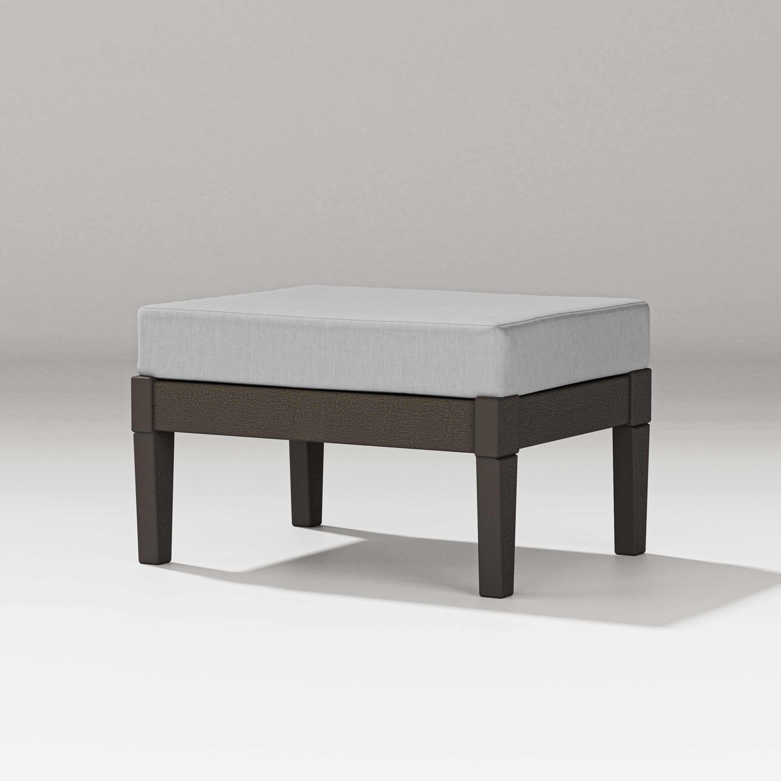 PW Designer Series Estate Lounge Ottoman in Vintage Coffee / Granite