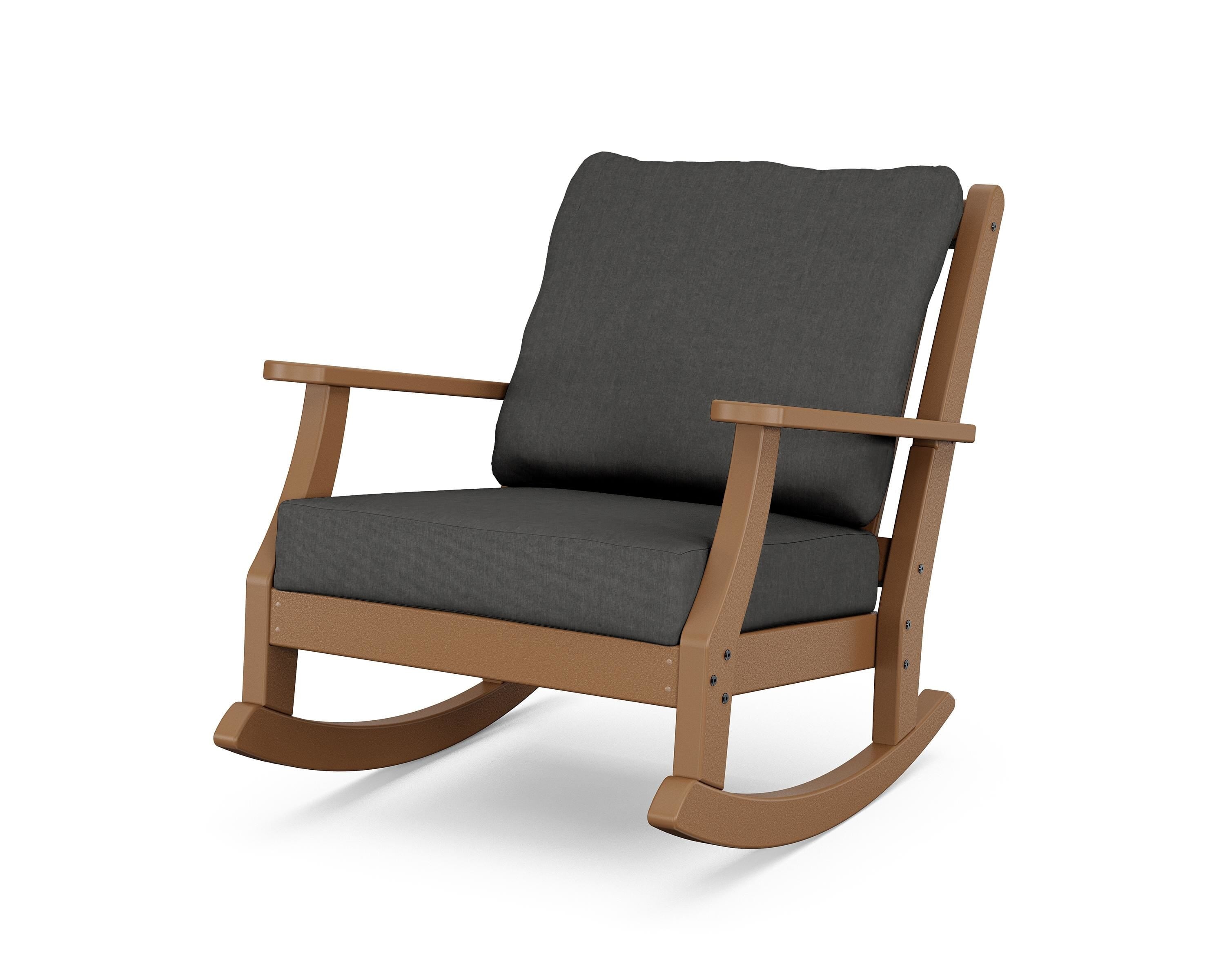 Country Living Wovendale Deep Seating Rocking Chair in Teak / Spectrum Carbon