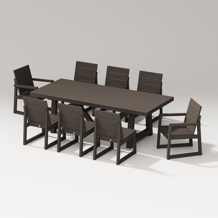 Elevate 9-piece A-frame Table Dining Set