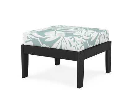 Unbranded Modular Ottoman - Classic in Black / Leaf Glacier Spa