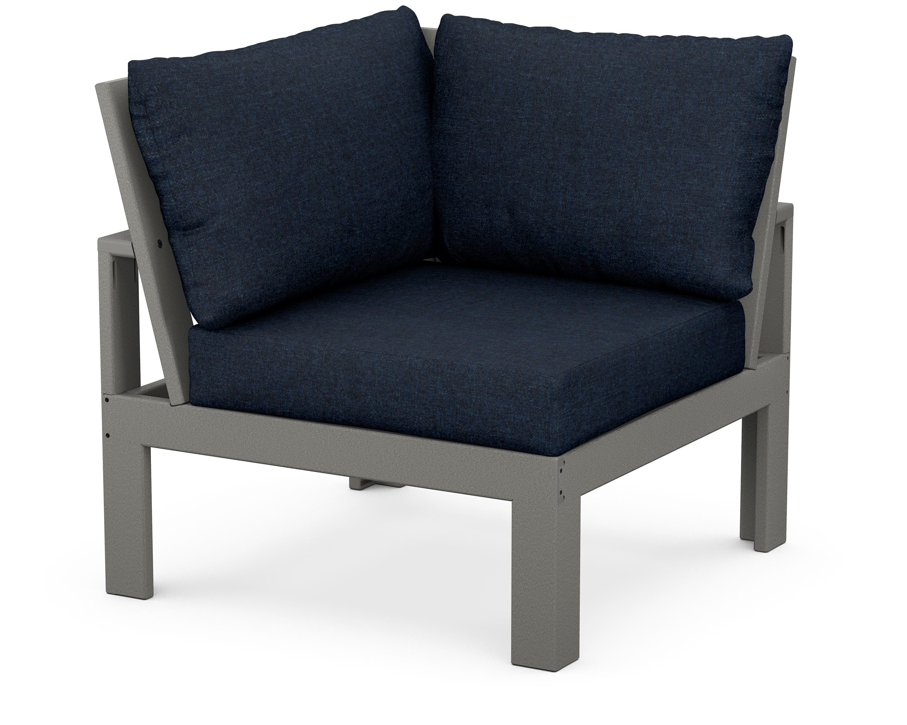 Unbranded Modular Corner Chair in Slate Grey / Marine Indigo