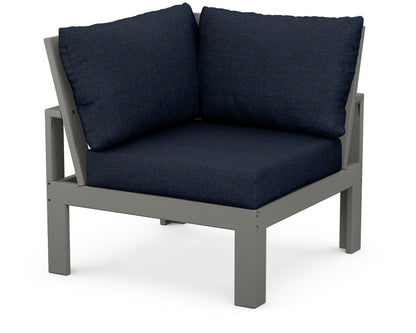 Unbranded Modular Corner Chair in Slate Grey / Marine Indigo