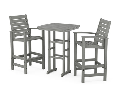 POLYWOOD® Signature 3-Piece Bar Set in Slate Grey