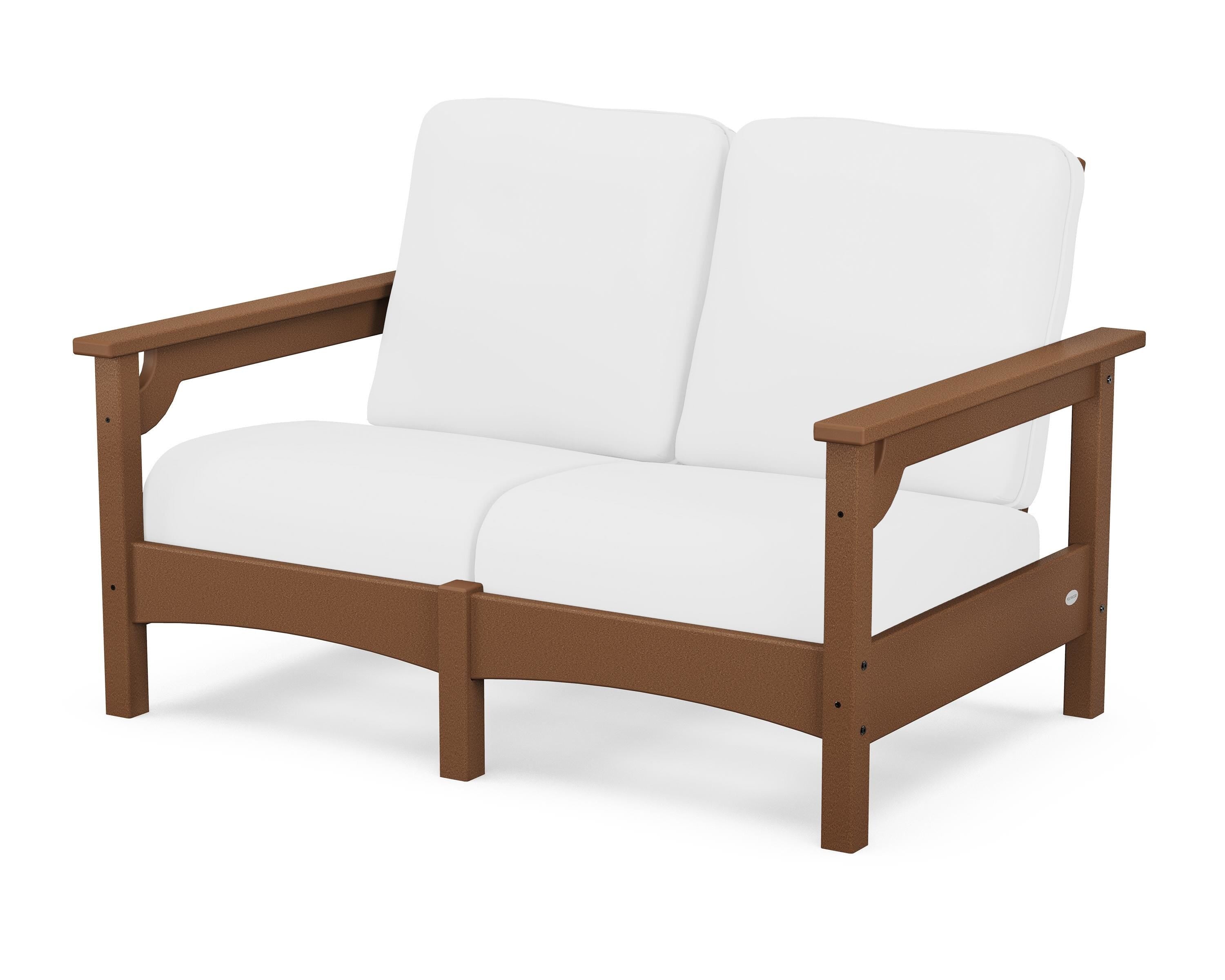 POLYWOOD® Club Loveseat in Teak / Natural