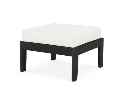 Unbranded Modular Ottoman - Classic in Black / Natural Linen