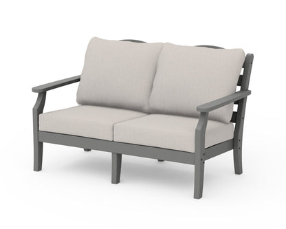 Draper James™ by  POLYWOOD® Savannah Deep Seating Loveseat in Slate Grey / Cast Ash