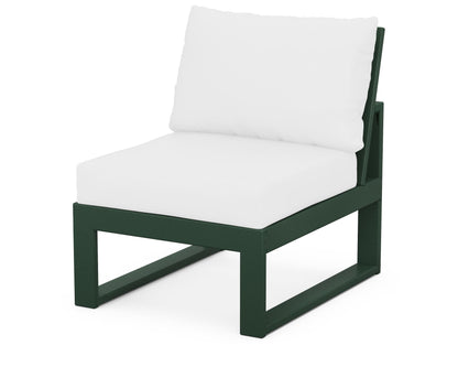 Unbranded Modular Armless Chair in Green / Natural