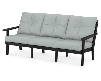 POLYWOOD® Lakeside Deep Seating Sofa in Black / Spa