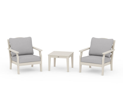 Draper James™ by  POLYWOOD® Savannah 3-Piece Deep Seating Set in Sand / Granite