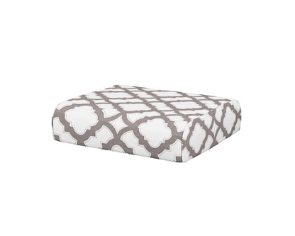POLYWOOD® Club Ottoman Cushion in Trellis Grey Mist