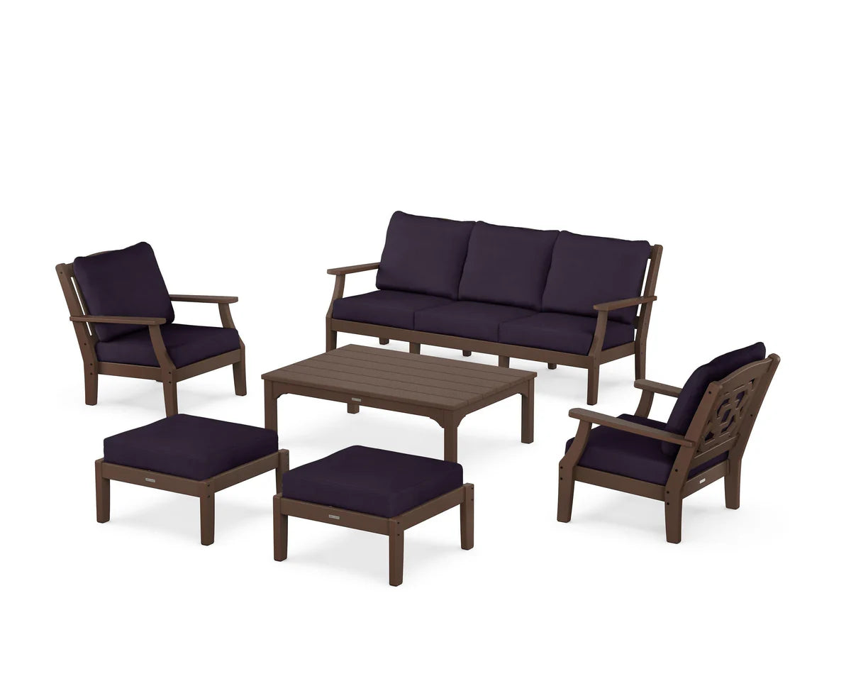 Chinoiserie 6-Piece Lounge Sofa Set