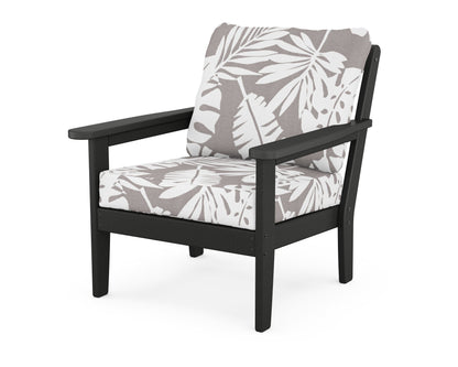 Country Living Cottage Deep Seating Chair in Black / Leaf Grey Mist