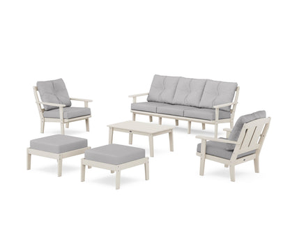 POLYWOOD® Mission 6-Piece Lounge Sofa Set in Sand / Granite