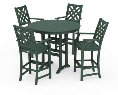 Country Living Wovendale 5-Piece Round Bar Set in Green