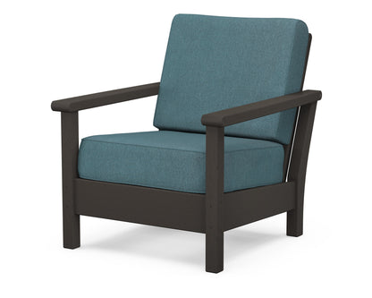 POLYWOOD® Harbour Deep Seating Chair in Vintage Coffee / Ocean Teal