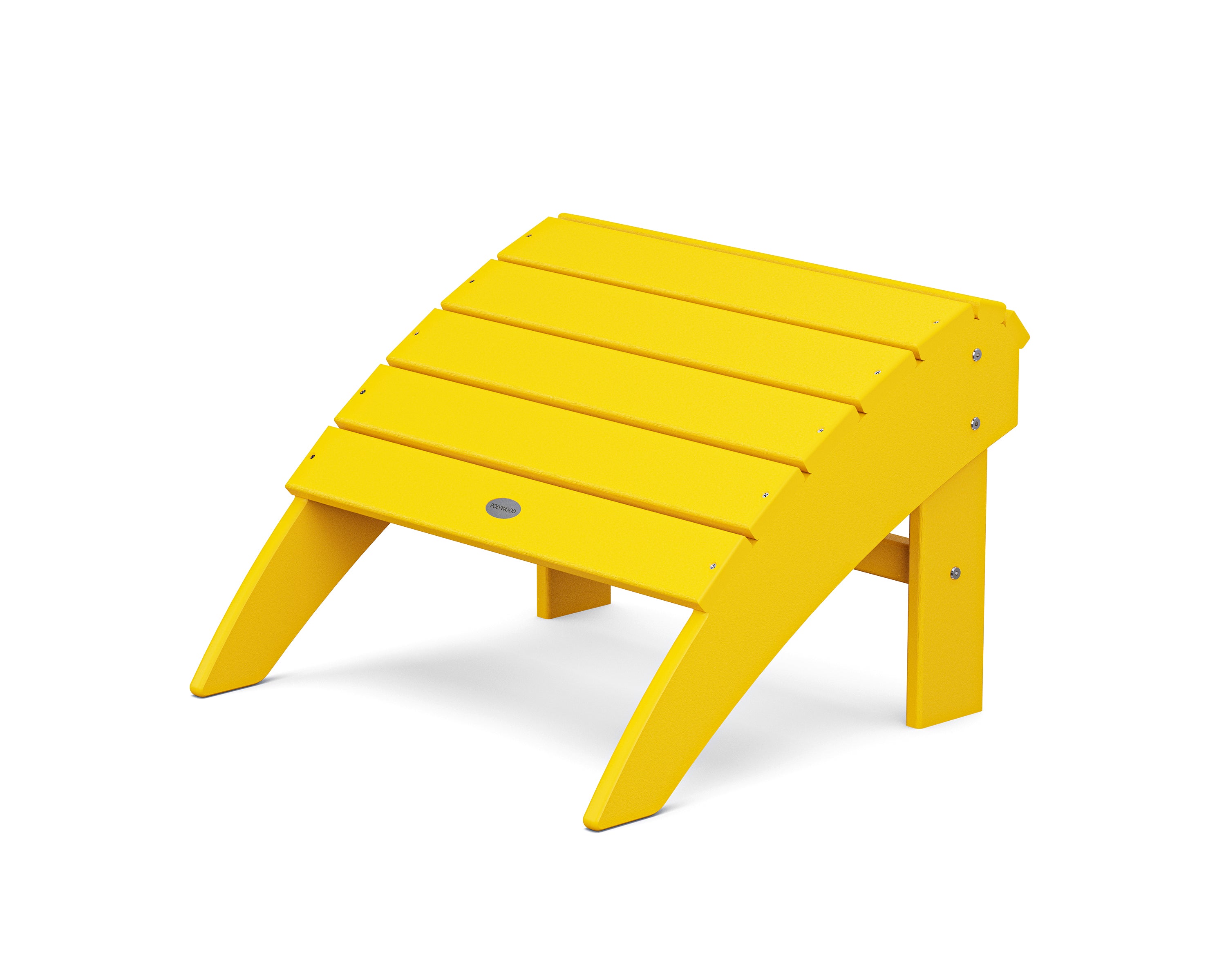 POLYWOOD® Vineyard Curveback Adirondack Ottoman in Lemon