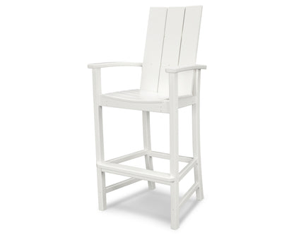 POLYWOOD® Modern Adirondack Bar Chair in White