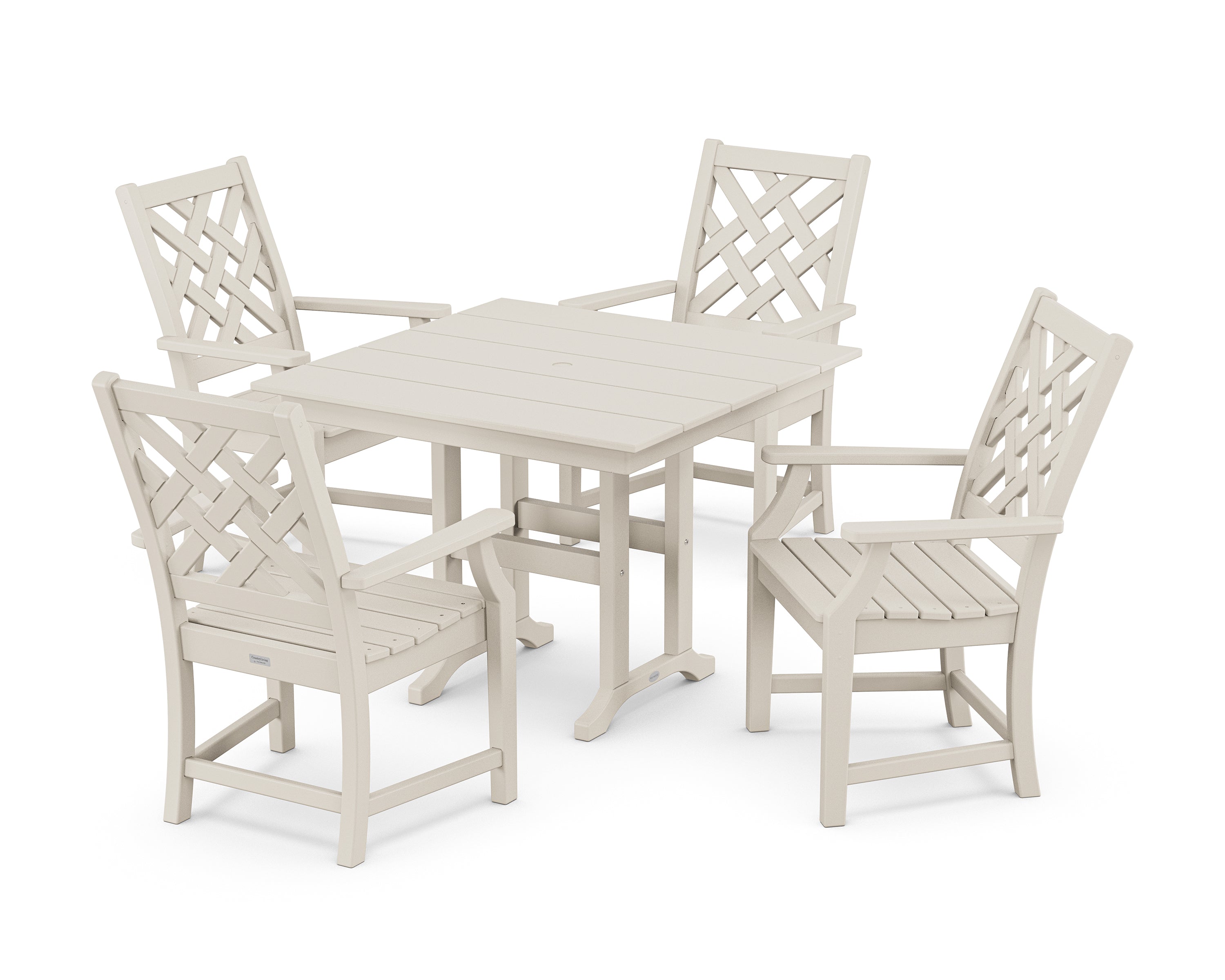 Country Living Wovendale 5-Piece Farmhouse Dining Set in Sand