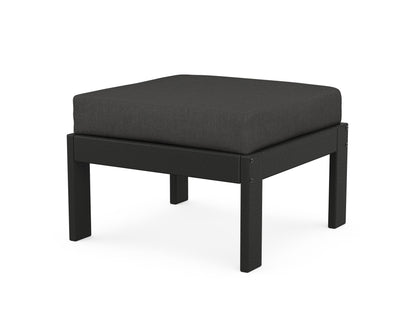 POLYWOOD® Vineyard Modular Ottoman in Black / Spectrum Carbon