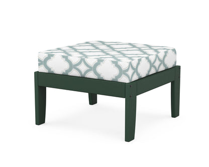 Unbranded Modular Ottoman - Classic in Green / Trellis Glacier Spa