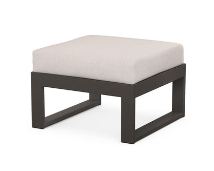 Unbranded Modular Ottoman - Modern in Vintage Coffee / Dune Burlap