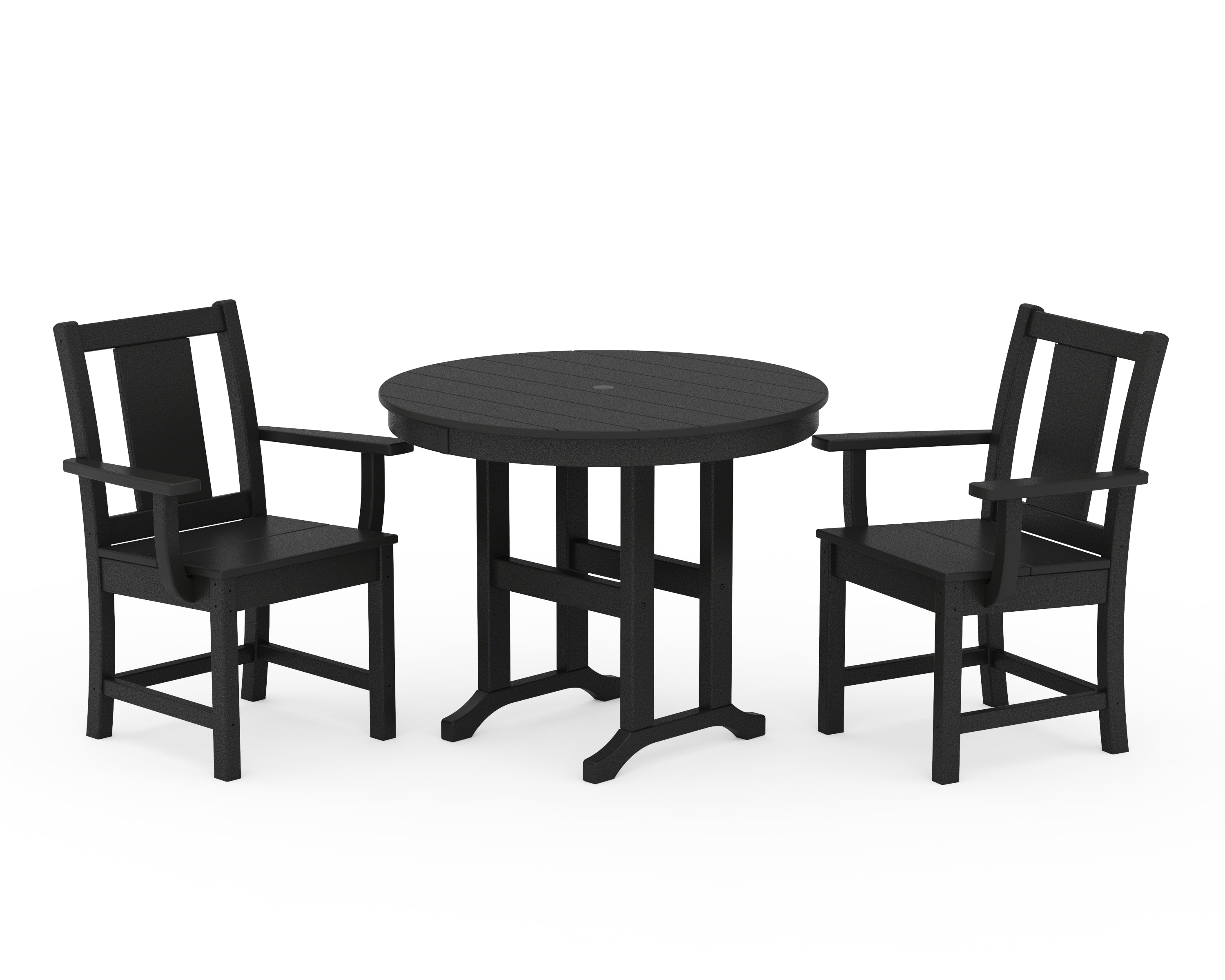 POLYWOOD® Prairie 3-Piece Farmhouse Dining Set in Black