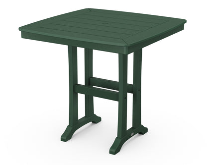 POLYWOOD® Nautical Trestle 37" Counter Table in Green