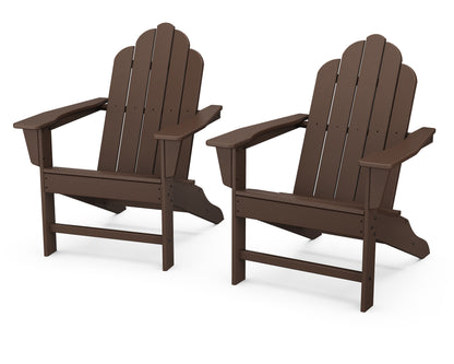 POLYWOOD® Long Island Adirondack 2-Piece Set in Mahogany