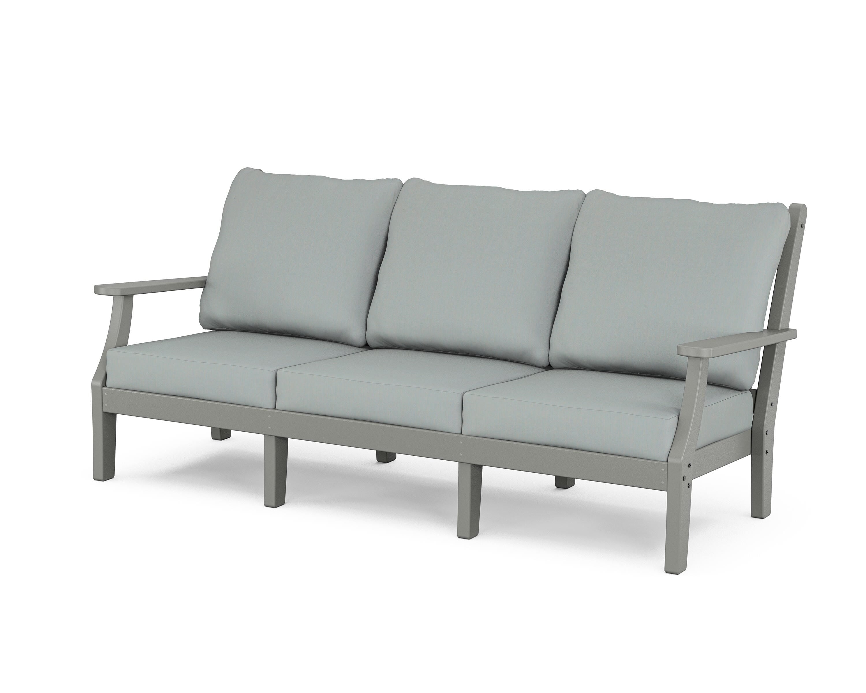 Country Living Wovendale Deep Seating Sofa in Slate Grey / Spa