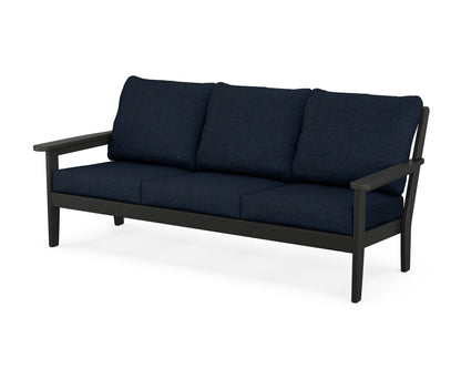Country Living Cottage Deep Seating Sofa in Black / Marine Indigo