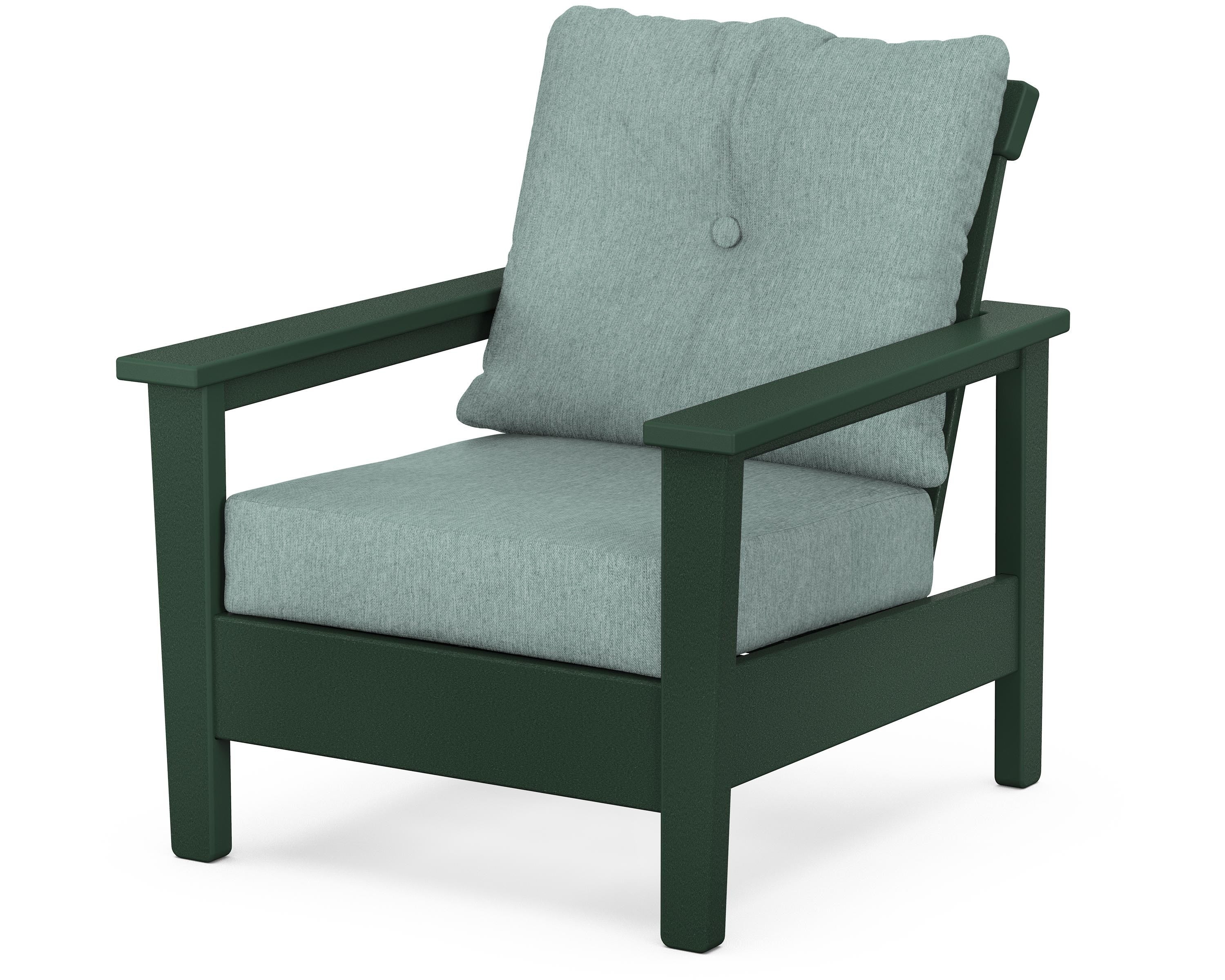 POLYWOOD® Prescott Deep Seating Chair in Green / Glacier Spa