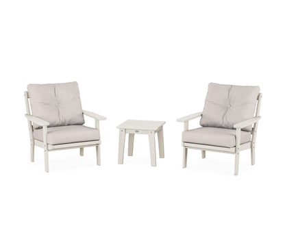 POLYWOOD® Oxford 3-Piece Deep Seating Set in Sand / Dune Burlap