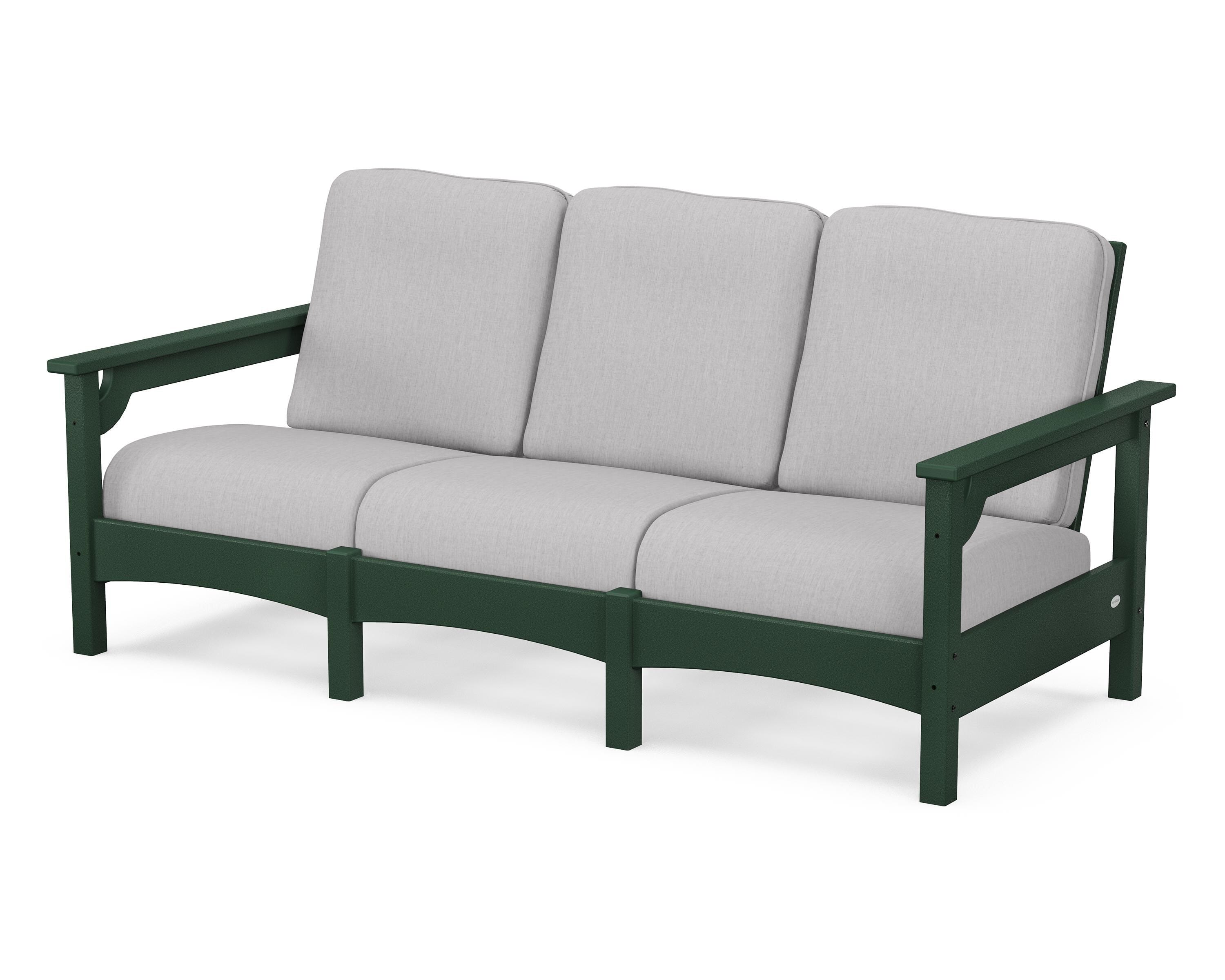 POLYWOOD® Club Sofa in Green / Granite