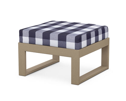 Unbranded Modular Ottoman - Modern in Vintage Sahara / Buffalo Plaid Navy